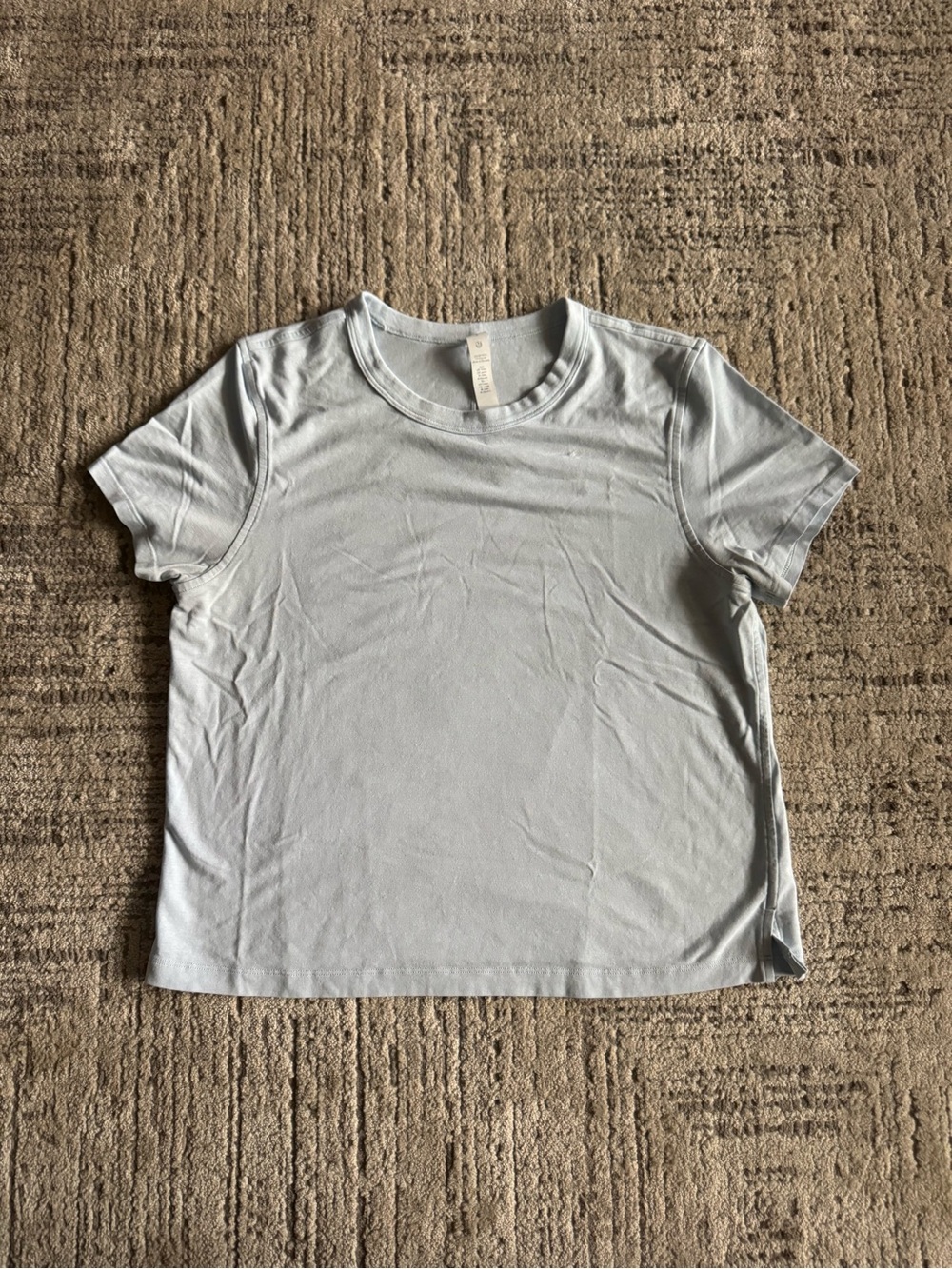 lululemon athletica Light Blue Short Sleeve Tee